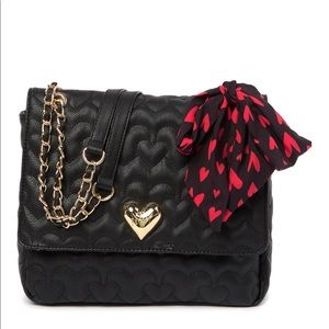 Betsey Johnson Quilted Heart Shoulder Bag